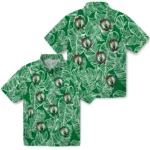 Boston Celtics Hawaiian Shirt – Leaf Outline