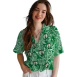 Boston Celtics Hawaiian Shirt – Leaf Outline