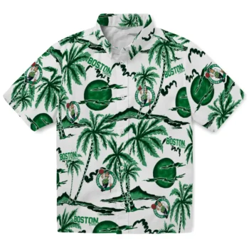 boston celtics palm sunset hawaiian shirts best selling