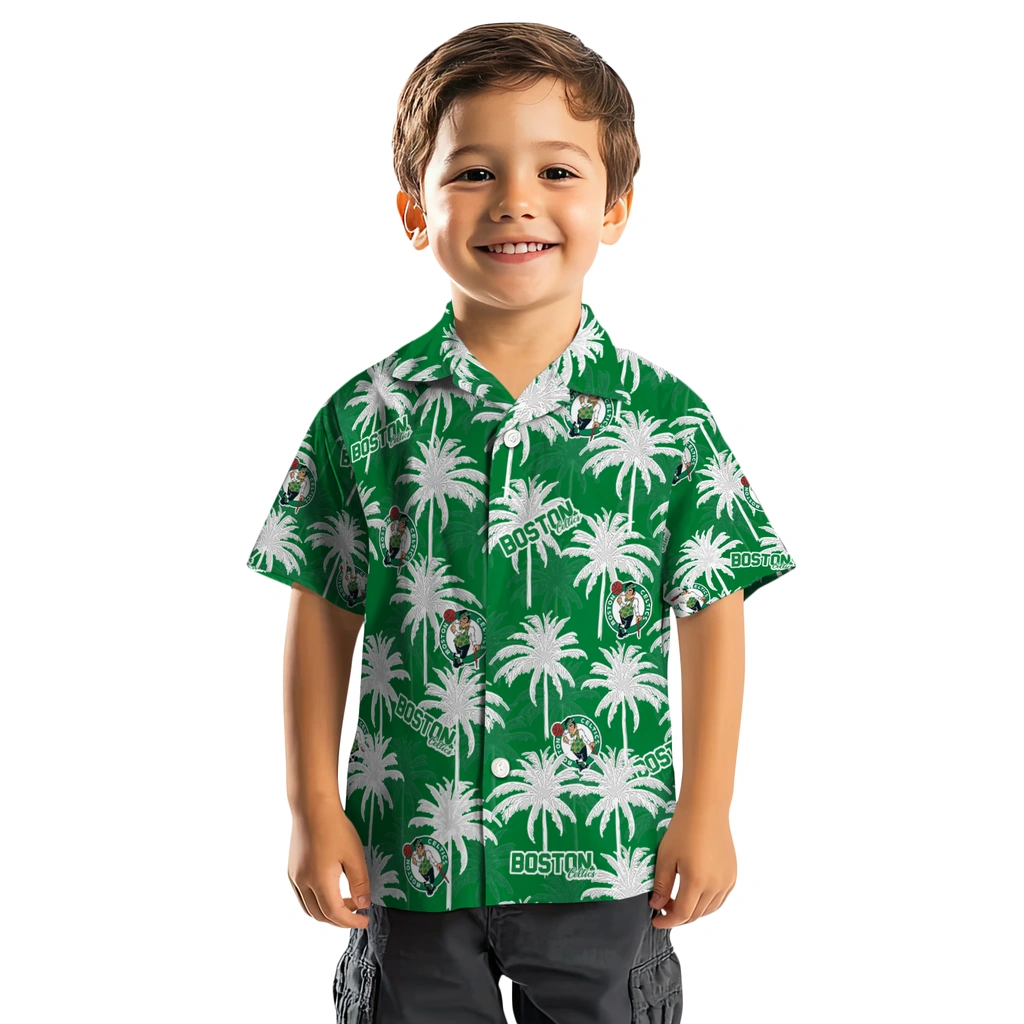 Boston Celtics Hawaiian Shirt - Palm Tree Motif boston celtics palm grove green hawaiian shirts top rated