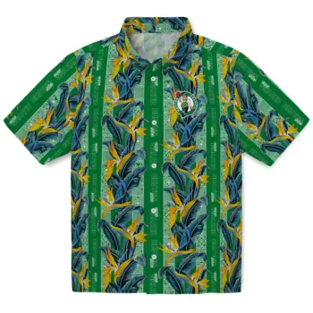 boston celtics paradise vines green hawaiian shirts best selling