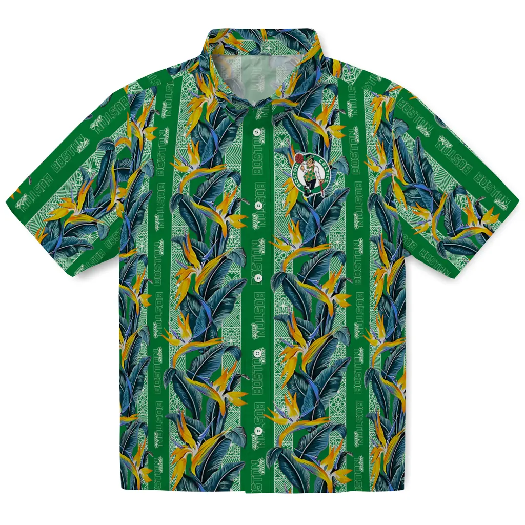 Boston Celtics Hawaiian Shirt - Paradise Vines boston celtics paradise vines green hawaiian shirts best selling