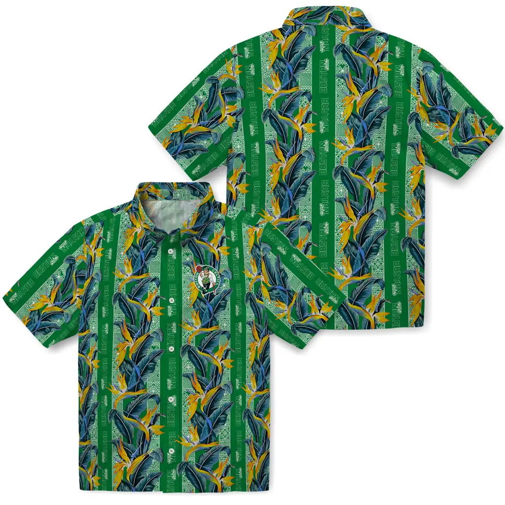 Boston Celtics Hawaiian Shirt - Paradise Vines boston celtics paradise vines green hawaiian shirts high quality