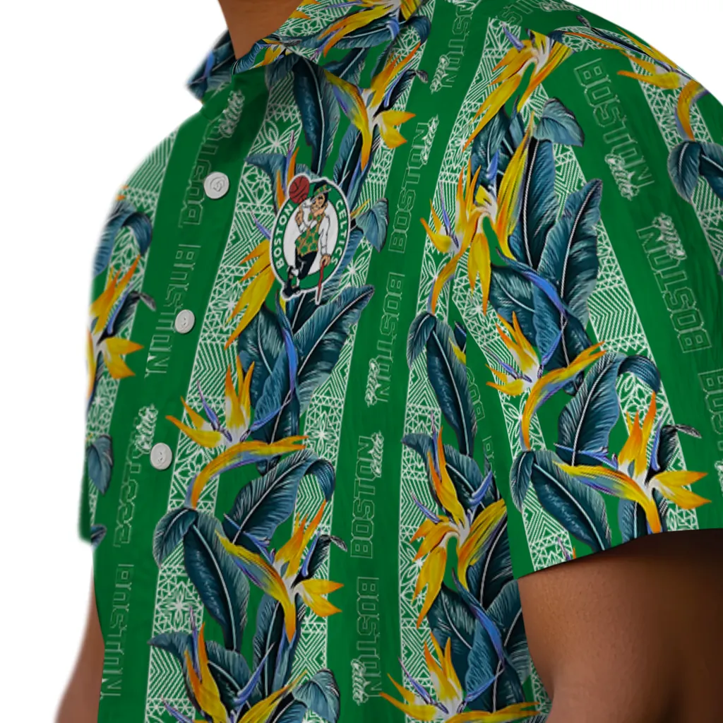 Boston Celtics Hawaiian Shirt - Paradise Vines boston celtics paradise vines green hawaiian shirts trendy