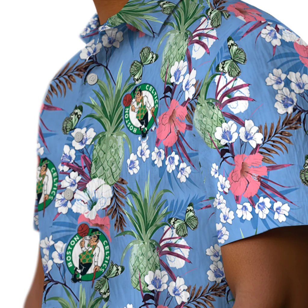 Boston Celtics Hawaiian Shirt - Pineapple Bouquet boston celtics pineapple bouquet best sky blue hawaiian shirts trendy