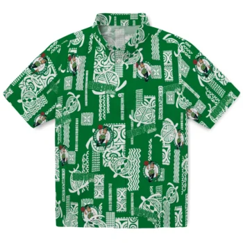 boston celtics turtle lines green hawaiian shirts best selling