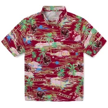 boston college eagles flamingo retreat maroon hawaiian shirts best selling