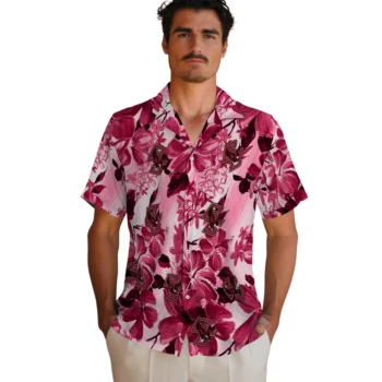 boston college eagles hibiscus arrangement maroon hawaiian shirts fashion forward