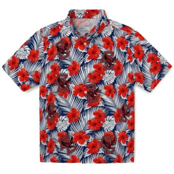 boston college eagles hibiscus fiesta red royal blue hawaiian shirts best selling
