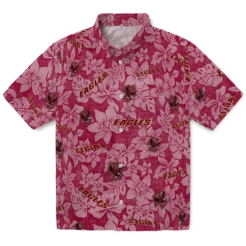 boston college eagles hibiscus oasis maroon hawaiian shirts best selling