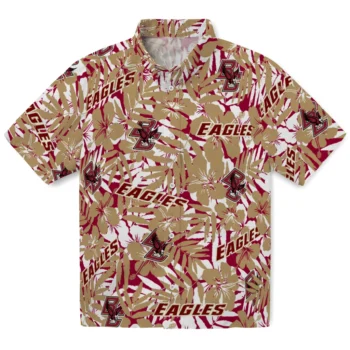 boston college eagles hibiscus overlay hawaiian shirts best selling