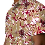 Boston College Eagles Hawaiian Shirt – Hibiscus Overlay