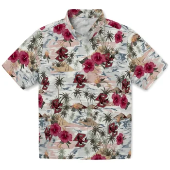 boston college eagles hibiscus seaside white hawaiian shirts best selling