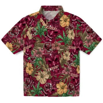 boston college eagles tiki jungle maroon hawaiian shirts best selling