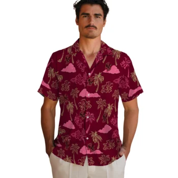boston college eagles palm and clouds maroon hawaiian shirts fashion forward