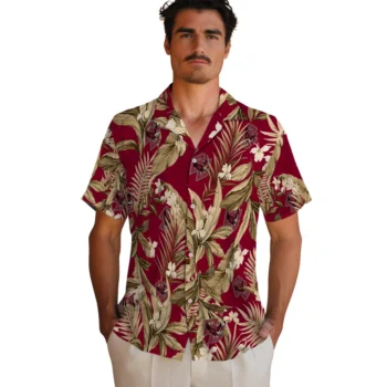 boston college eagles palm leaves maroon hawaiian shirts fashion forward