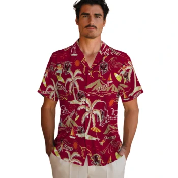 boston college eagles palm tree island maroon hawaiian shirts fashion forward