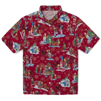 boston college eagles simpsons christmas maroon hawaiian shirts best selling