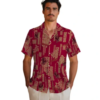 boston college eagles turtle lines maroon hawaiian shirts fashion forward