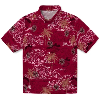 boston college eagles wave palm maroon hawaiian shirts best selling