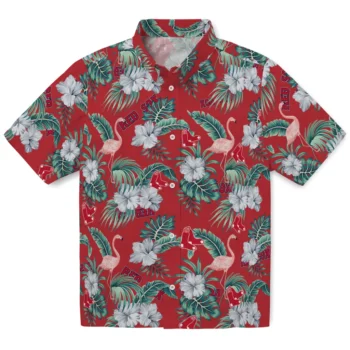 boston red sox flamingo palms red hawaiian shirts best selling