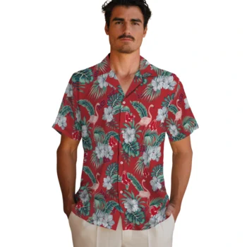 boston red sox flamingo palms red hawaiian shirts fashion forward