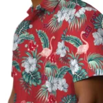 Boston Red Sox Hawaiian Shirt – Flamingo and Hibiscus