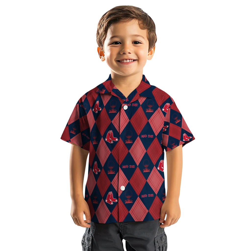 Boston Red Sox Hawaiian Shirt - Golfing Plaid boston red sox balloon plaid red hawaiian shirts top rated
