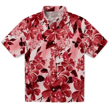 boston red sox hibiscus arrangement red hawaiian shirts best selling