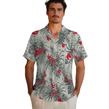 boston red sox hibiscus designs beige hawaiian shirts fashion forward
