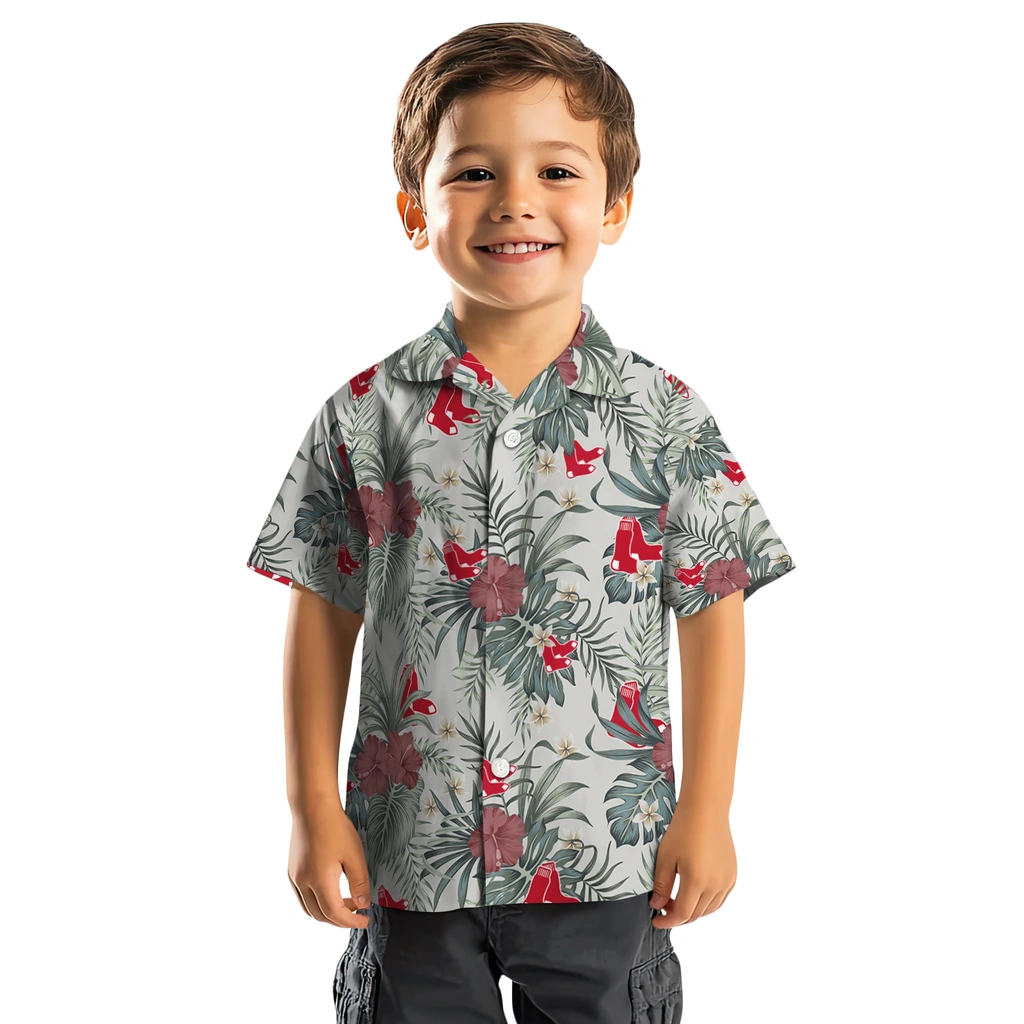 Boston Red Sox Hawaiian Shirt - Hibiscus Designs boston red sox hibiscus designs beige hawaiian shirts top rated