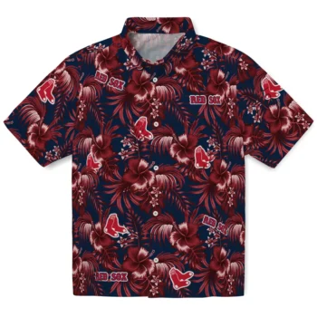 boston red sox hibiscus exotic red hawaiian shirts best selling