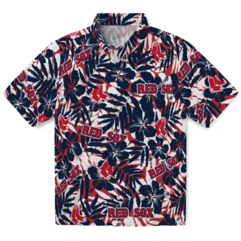 boston red sox hibiscus overlay hawaiian shirts best selling