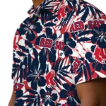 Boston Red Sox Hawaiian Shirt – Hibiscus Overlay