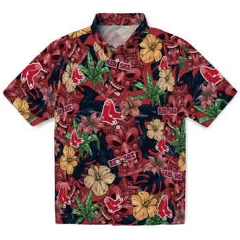 boston red sox tiki jungle red hawaiian shirts best selling