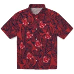 Boston Red Sox Hawaiian Shirt – Leaf Outline