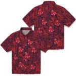 Boston Red Sox Hawaiian Shirt – Leaf Outline