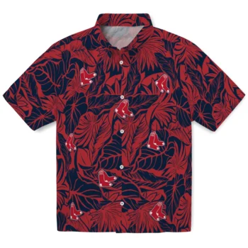 boston red sox monstera layer red hawaiian shirts best selling