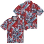Boston Red Sox Hawaiian Shirt – Palm Leaves