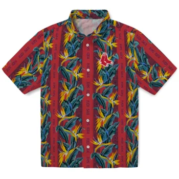 boston red sox paradise vines red hawaiian shirts best selling