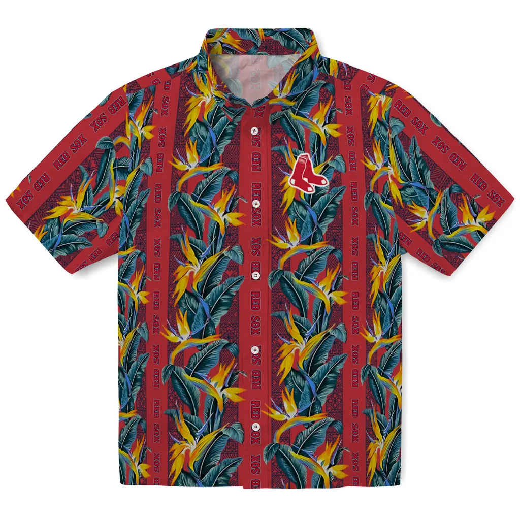 Boston Red Sox Hawaiian Shirt - Paradise Vines boston red sox paradise vines red hawaiian shirts best selling