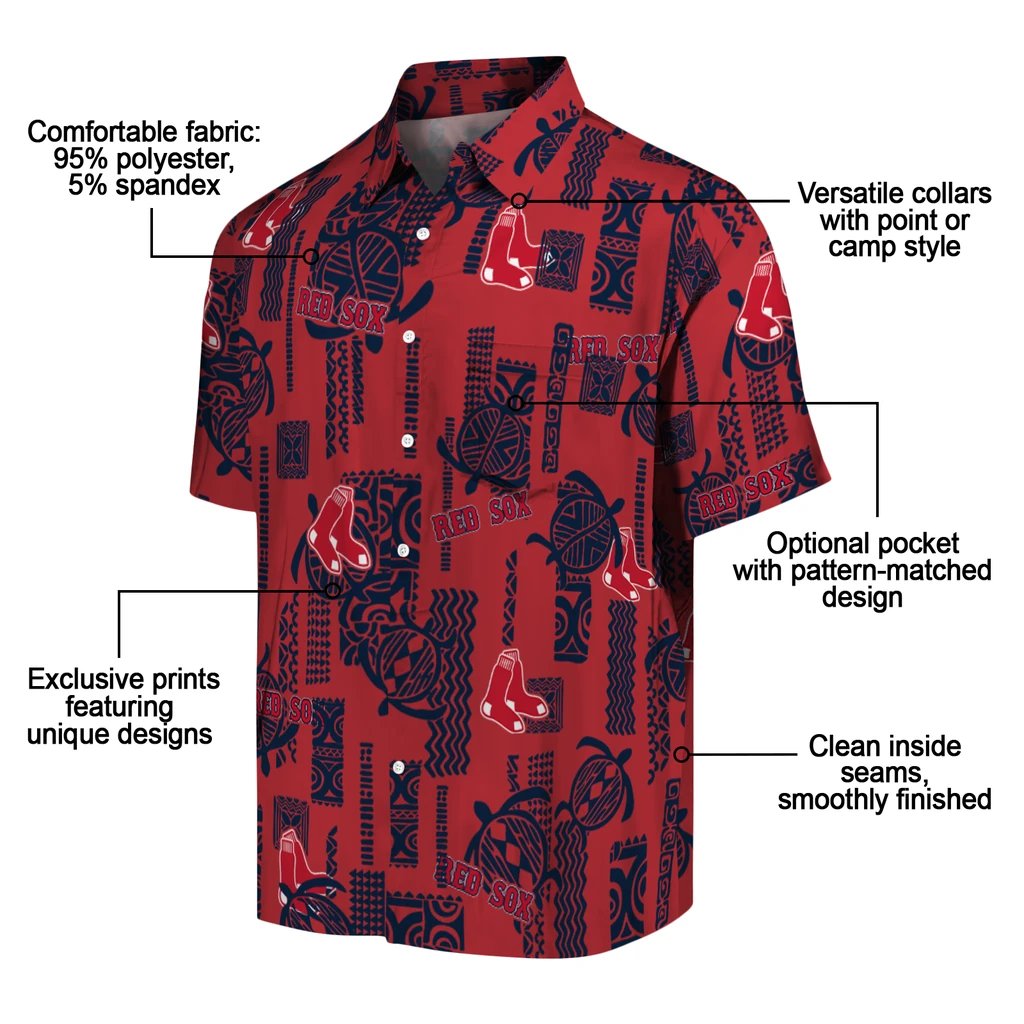 Boston Red Sox Hawaiian Shirt - Turtle Lines boston red sox turtle lines red hawaiian shirts new arrival