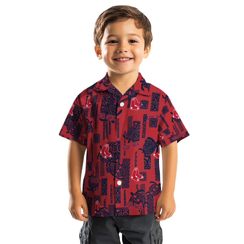 Boston Red Sox Hawaiian Shirt - Turtle Lines boston red sox turtle lines red hawaiian shirts top rated