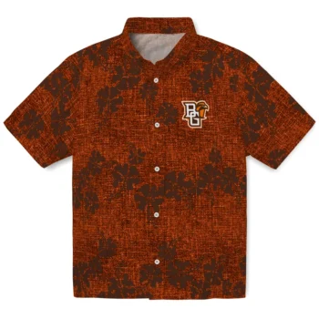 bowling green falcons hibiscus petals orange hawaiian shirts best selling