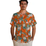 Bowling Green Falcons Hawaiian Shirt – Flamingo and Hibiscus