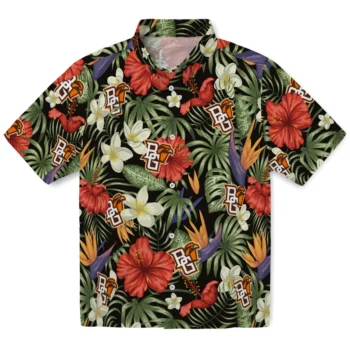 bowling green falcons hibiscus bird hawaiian shirts best selling