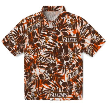 bowling green falcons hibiscus overlay hawaiian shirts best selling
