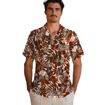bowling green falcons hibiscus overlay hawaiian shirts fashion forward