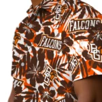 Bowling Green Falcons Hawaiian Shirt – Hibiscus Overlay
