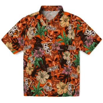 bowling green falcons tiki jungle orange hawaiian shirts best selling